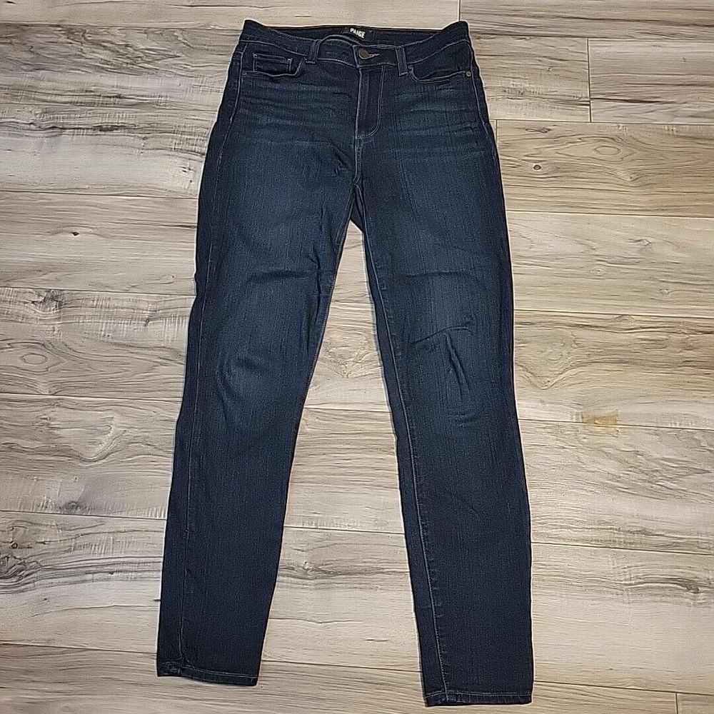 Paige Hoxton Jeans Womens 28 Blue Denim Ankle Dark Wash Skinny
